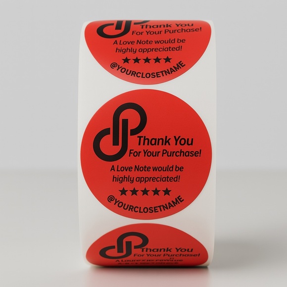 STICKERAFT Other - 100 thank you sticker | A Love Note would be highly appreciated | custom sticker